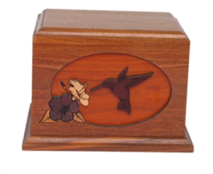 Wooden cremation urn